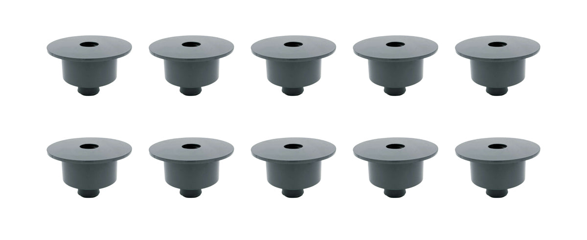 Spring Cup - Upper - Oversize - 5-1/2 in OD Spring - Steel - Black Powder Coat - Universal - Set of 10