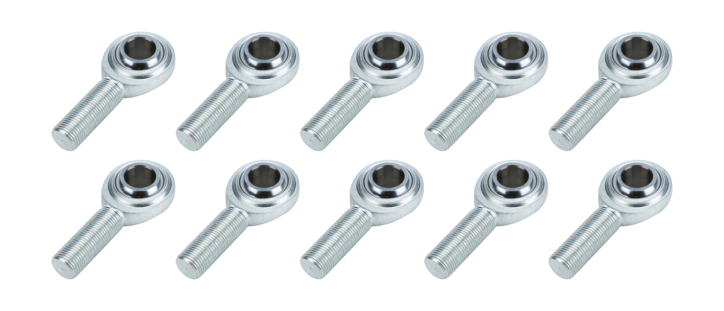 Rod End - Standard - Spherical - 5/8 in Bore - 5/8-18 in Right Hand Male Thread - Steel - Zinc Oxide - Set of 10