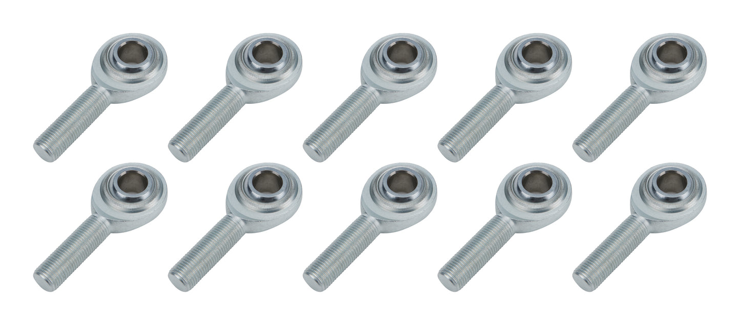 Rod End - Standard - Spherical - 1/2 in Bore - 1/2-20 in Left Hand Male Thread - Steel - Zinc Oxide - Set of 10