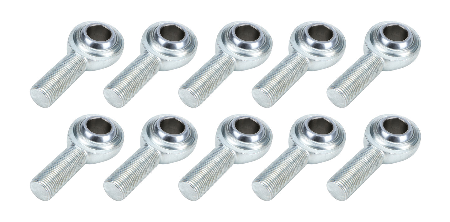 Rod End - Standard - Spherical - 5/8 in Bore - 5/8-18 in Left Hand Male Thread - Steel - Zinc Oxide - Set of 10