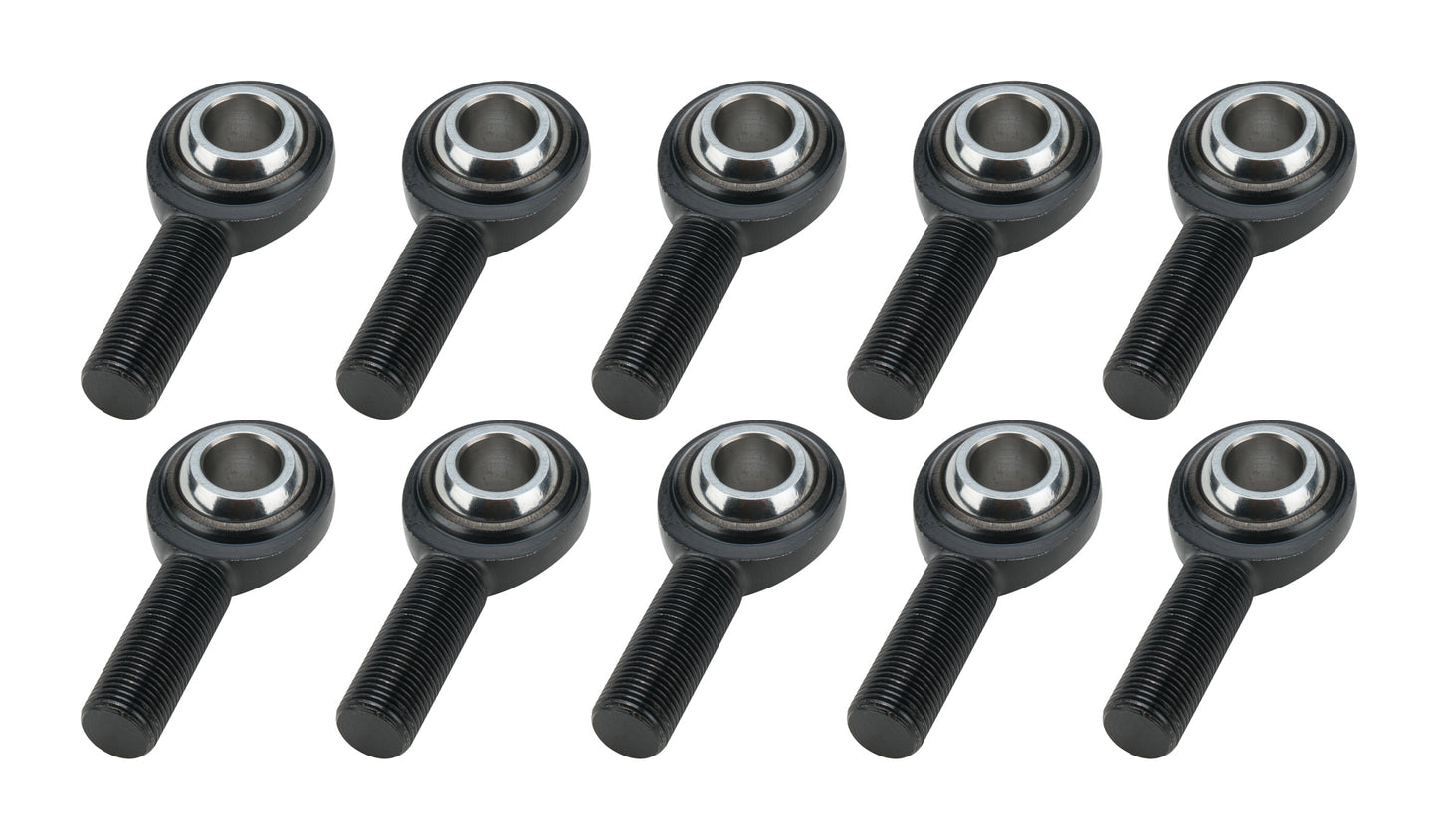 Rod End - Pro Series - Spherical - 3/4 in Bore - 3/4-16 in Left Hand Male Thread - Chromoly - Black Oxide - Set of 10