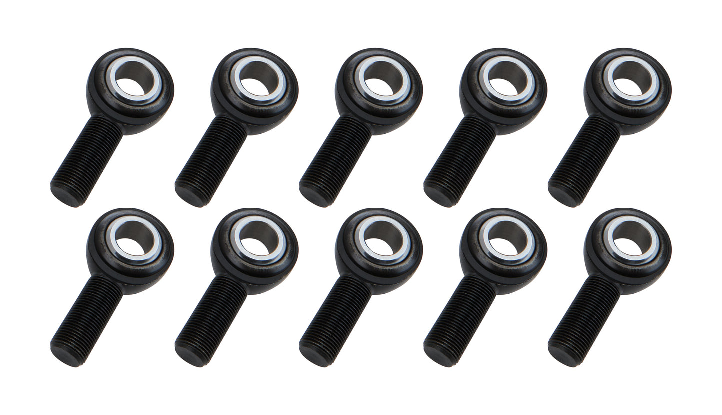 Rod End - Pro Series - Spherical - 3/4 in Bore - 3/4-16 in Right Hand Male Thread - PTFE Lined - Chromoly - Black Oxide - Set of 10