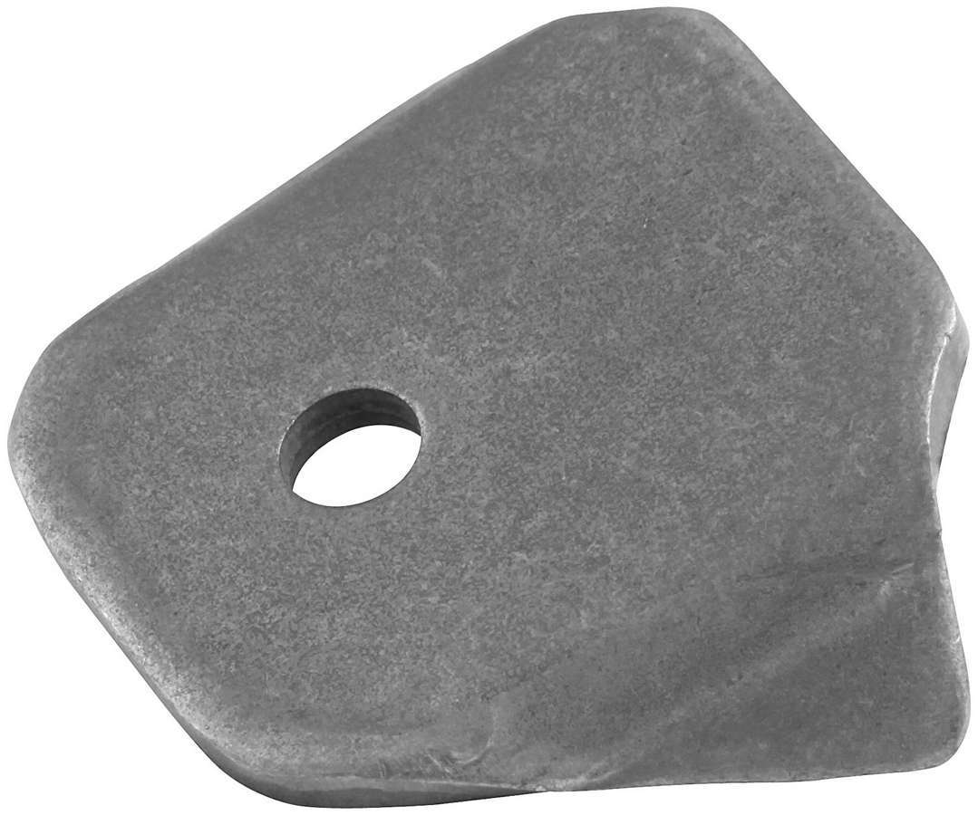Chassis Tab - Body Brace - Radius - Gusseted - 1/4 in Mounting Hole - 0.125 in Thick - Steel - Natural - Set of 4