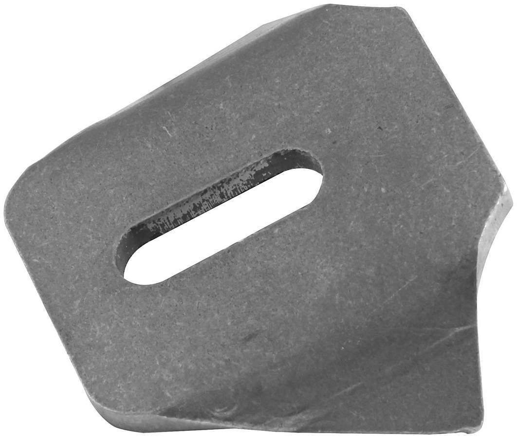 Chassis Tab - Body Brace - Radius - Gusseted - 1/4 in Bore - 3/4 in Slot - 0.125 in Thick - Steel - Natural - Set of 25