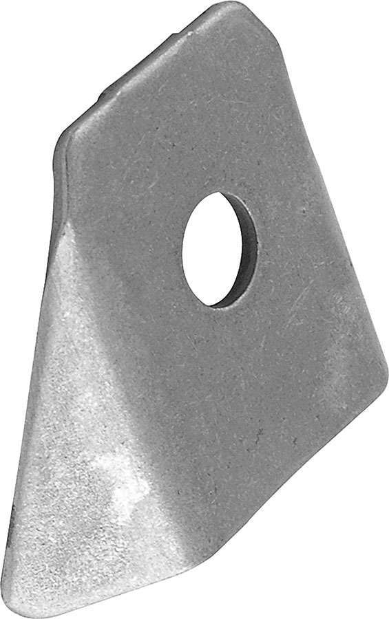 Chassis Tab - Body Brace - Flat - Gusseted - 3/8 in Mounting Hole - 0.085 in Thick - Steel - Natural - Set of 4
