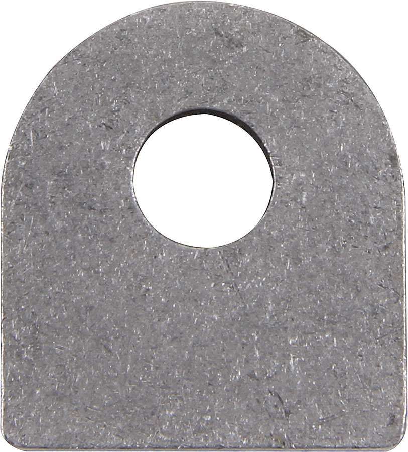 Chassis Tab - Flat - 3/8 in Mounting Hole - 0.100 in Thick - Steel - Natural - Set of 4