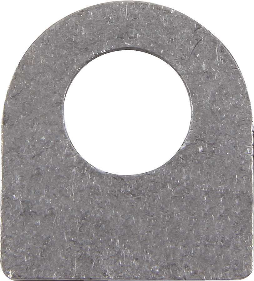 Chassis Tab - Flat - 9/16 in Mounting Hole - 0.100 in Thick - Steel - Natural - Set of 4