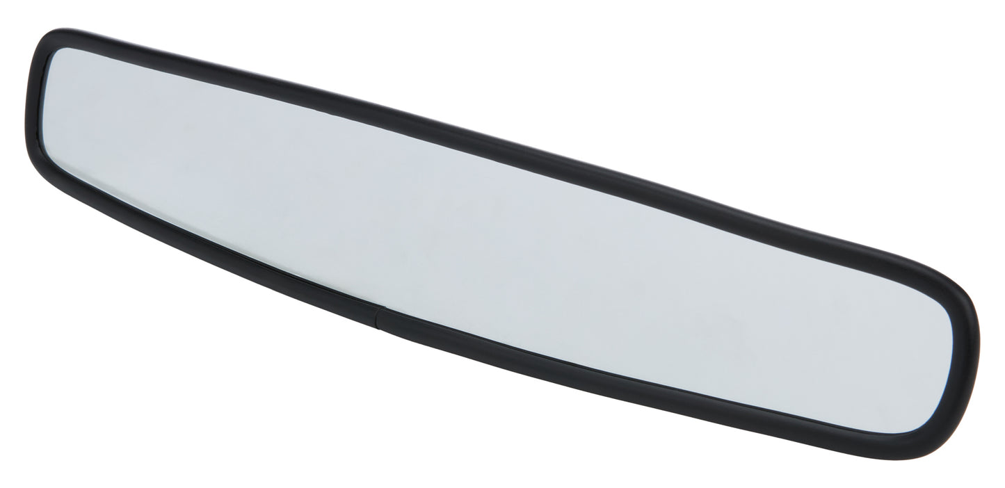 Mirror - Rear View - Convex - 14 in Wide x 2-1/2 in Tall - Steel - Black Paint - Each