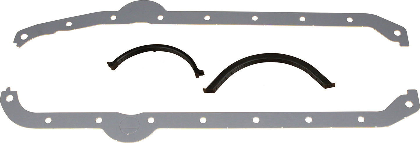 Oil Pan Gasket - Multi-Piece - Fiber - Small Block Chevy - Kit