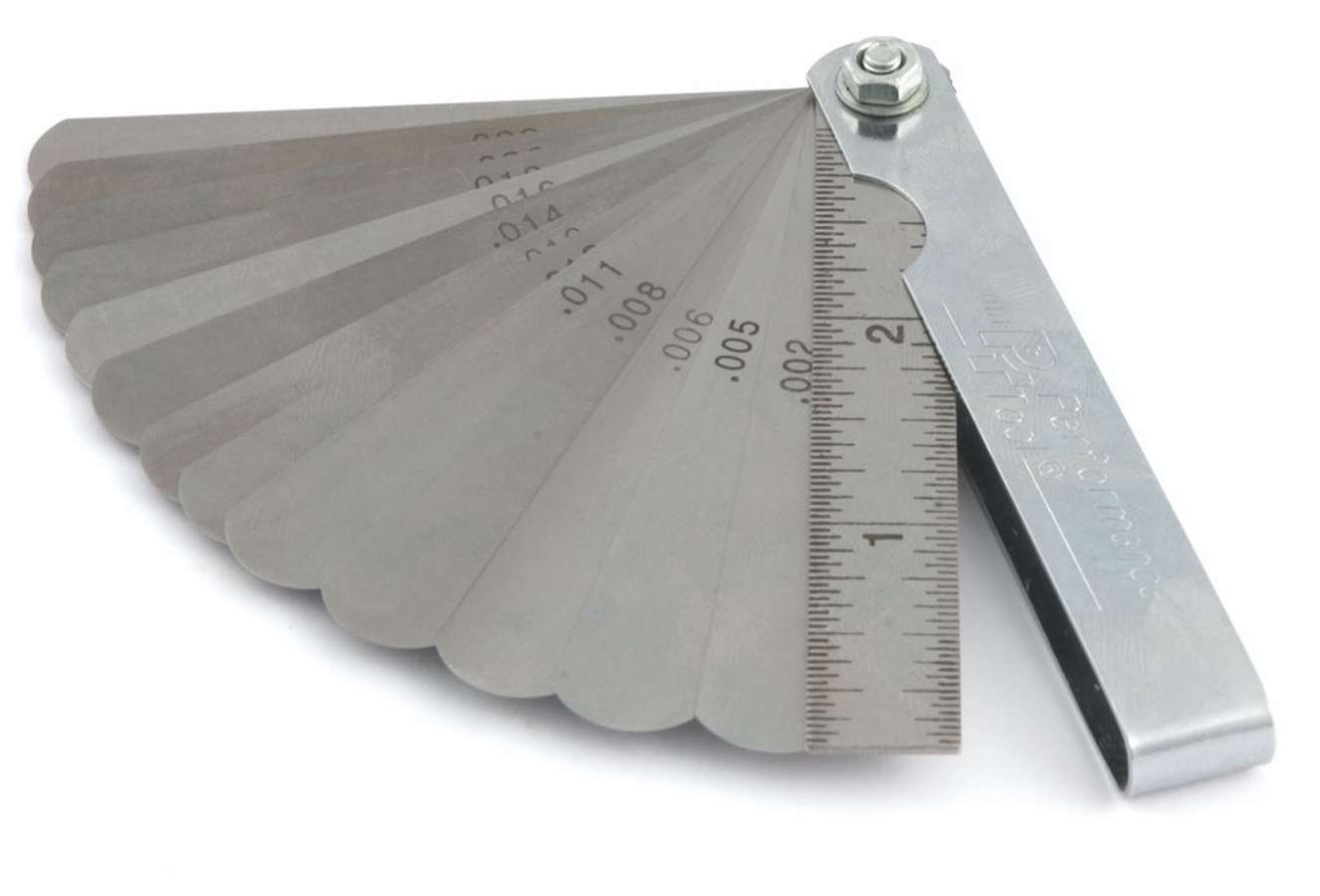 Feeler Gauge - Straight - SAE / Metric Sizing - Steel - Chrome / Natural - Kit