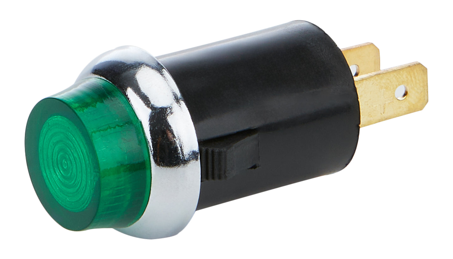 Warning Light - 12V - 3/4 in Diameter - Green - Universal - Each