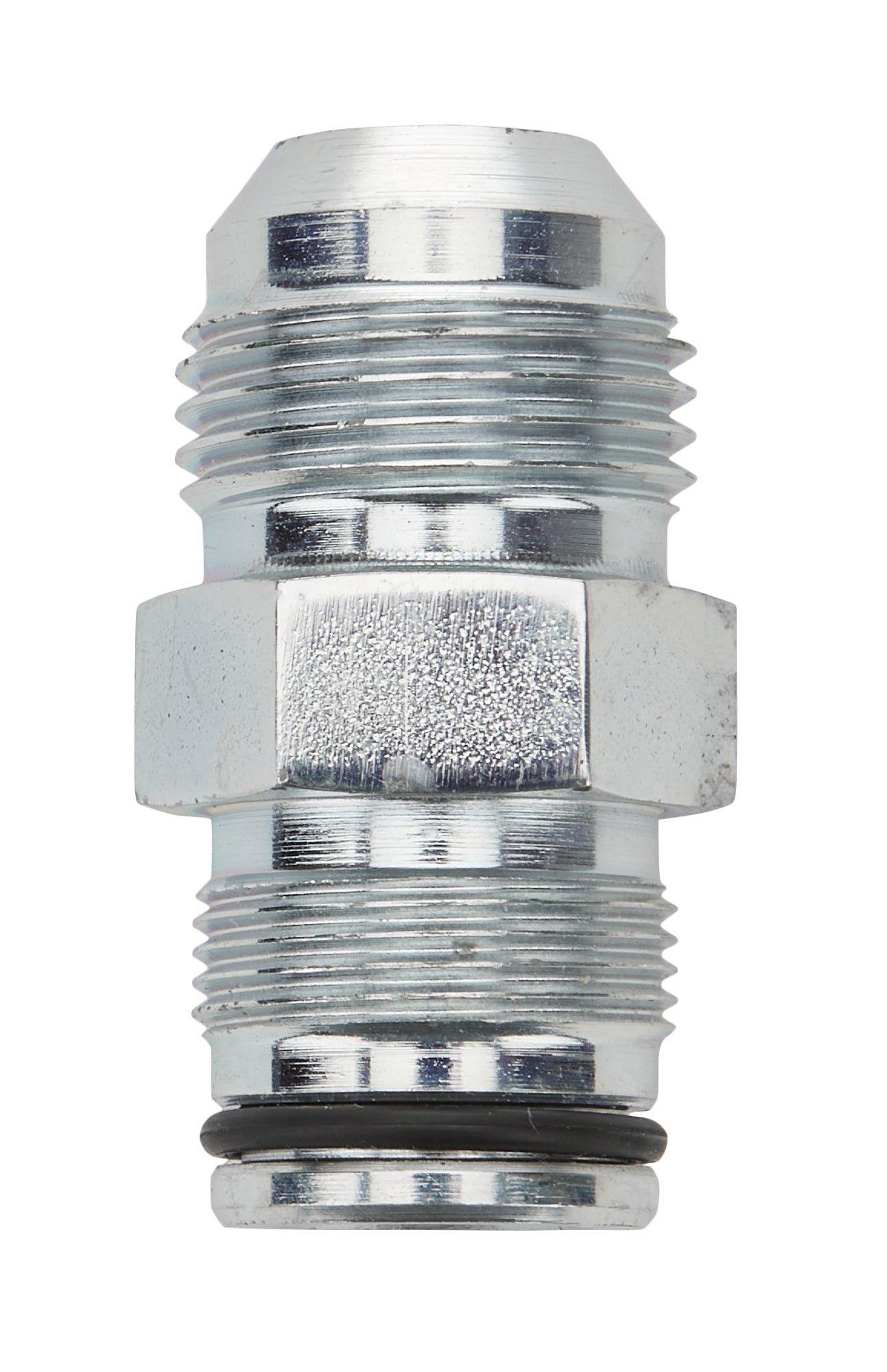 Fitting - Adapter - Straight - 10 AN Male to 3/4-16 in Male Thread - Steel - Zinc Plated - Power Steering Systems - Each