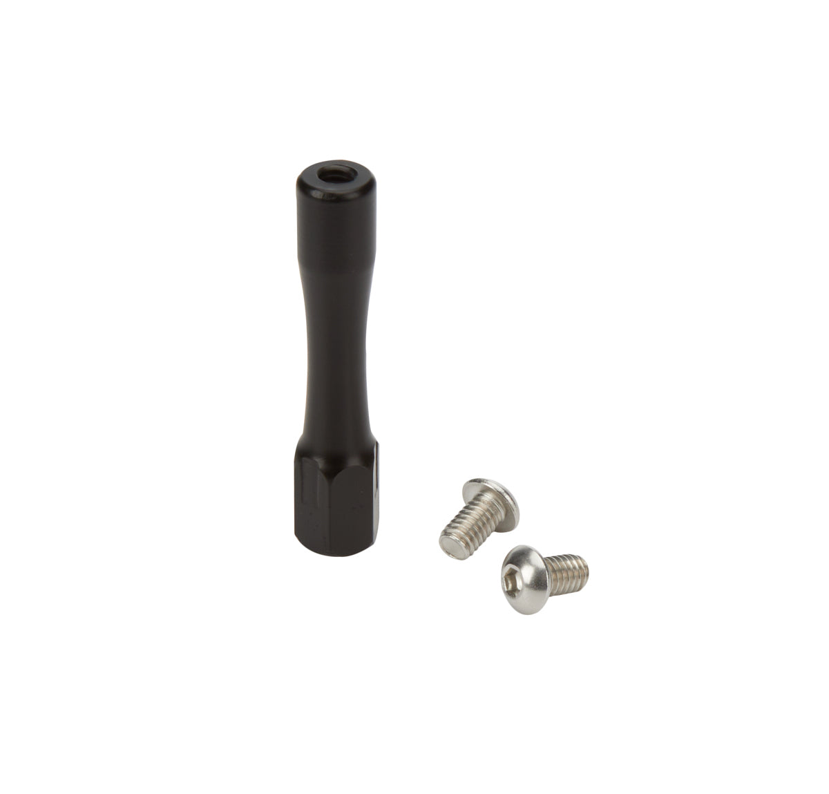 Scoop Tray Mount Spacer - 5/16-18 in Thread - 3-13/16 in Long - Aluminum - Black Anodized - Square Bore Carburetors - Each