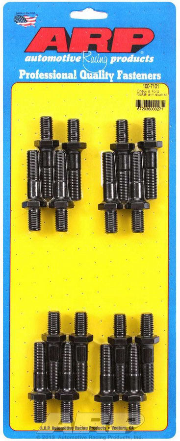 Rocker Arm Stud - High Performance Series - 7/16-14 in Base Thread - 7/16-20 in Top Thread - 1.900 in Effective Stud Length - Chromoly - Universal - Set of 16