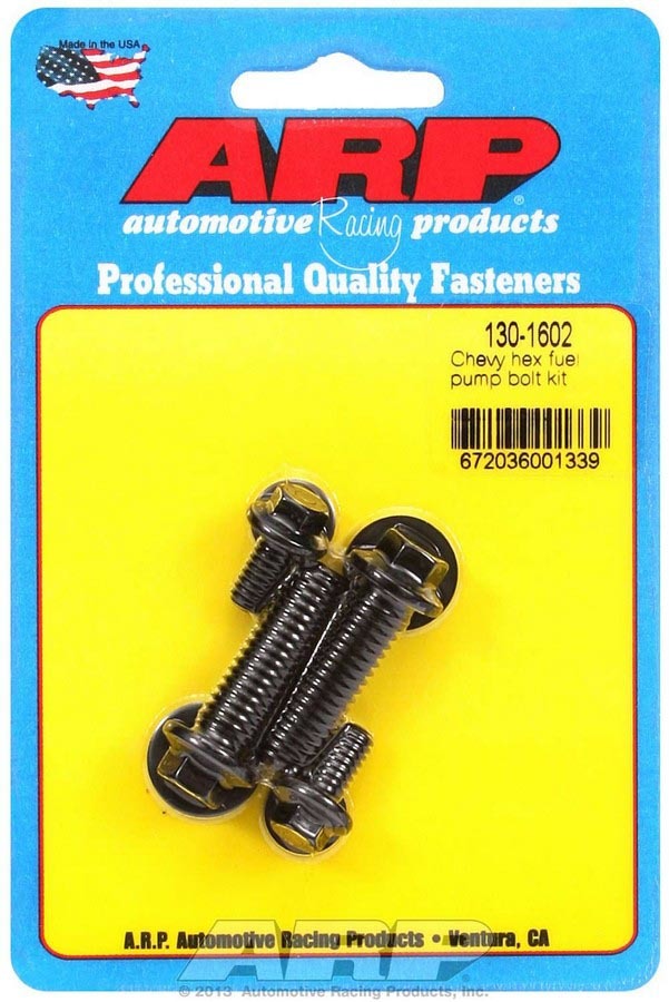 Fuel Pump Bolt Kit - Hex Head - Chromoly - Black Oxide - Chevy V8 - Kit