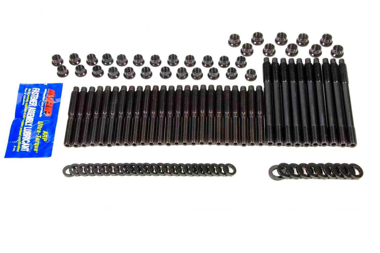 Cylinder Head Stud Kit - 12 Point Nuts - Chromoly - Black Oxide - Aftermarket Head - Small Block Chevy - Kit