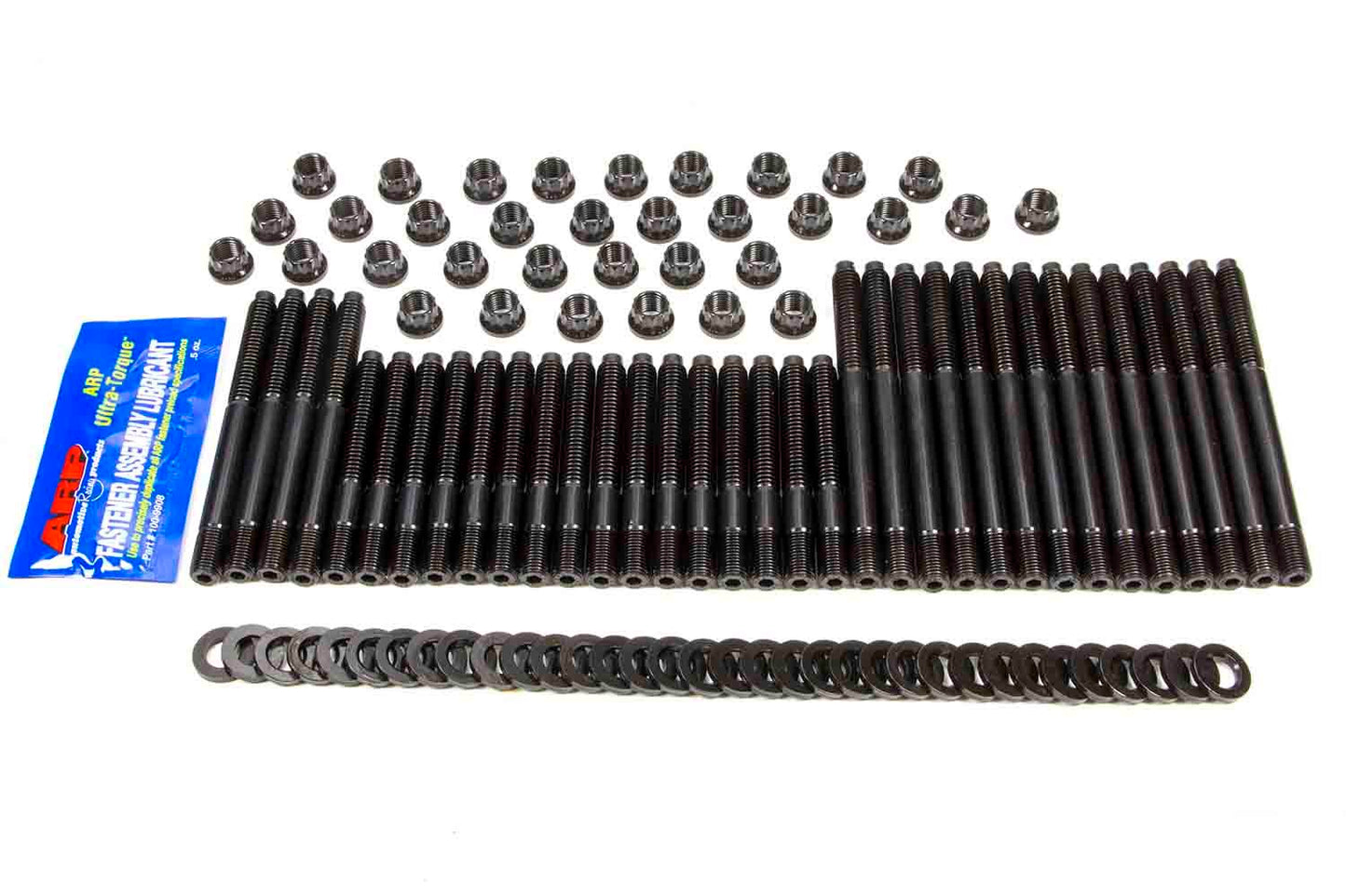 Cylinder Head Stud Kit - 12 Point Nuts - Chromoly - Black Oxide - Small Block Chevy - Kit