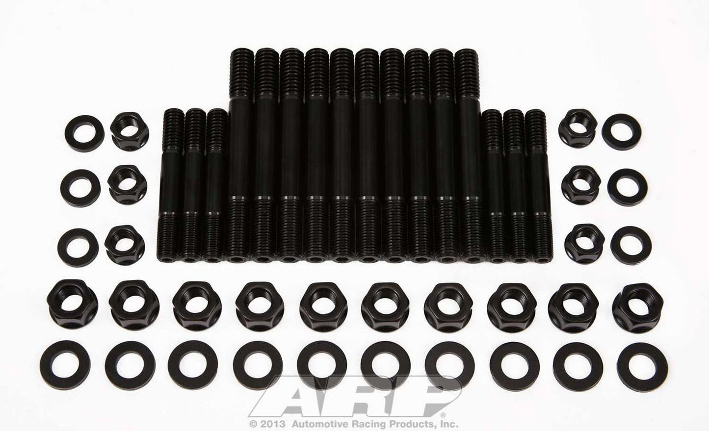 Main Stud Kit - Hex Nuts - 4-Bolt Mains - Chromoly - Black Oxide - Dart - SHP - Small Block Chevy - Kit