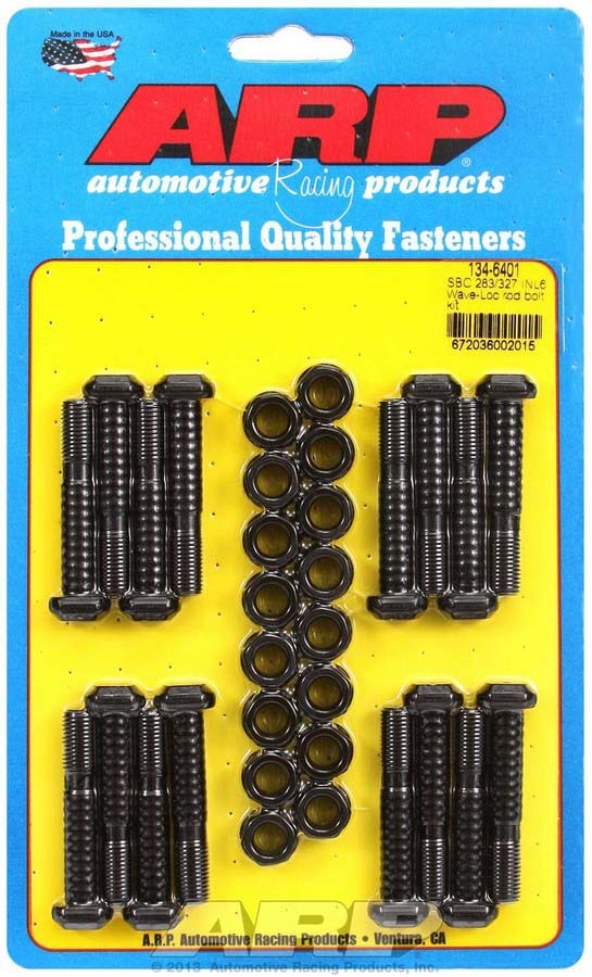 Connecting Rod Bolt Kit - High Performance Series - Wave-Loc - 11/32 in Bolt - Chromoly - Small Journal - Small Block Chevy - Set of 16
