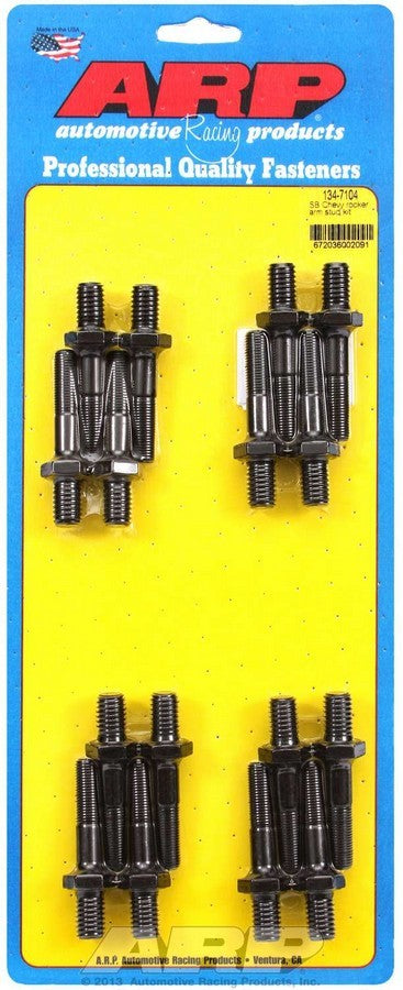 Rocker Arm Stud - High Performance Series - 7/16-14 in Base Thread - 3/8-24 in Top Thread - 1.895 in Effective Stud Length - Chromoly - Universal - Set of 16