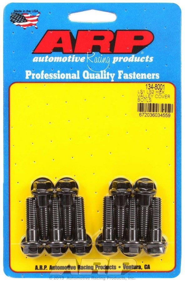 Valley Cover Bolt Kit - Hex Head - Chromoly - Black Oxide - GM LS-Series - Kit