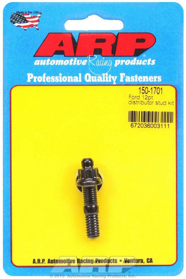 Distributor Stud - 12 Point Nuts - Chromoly - Black Oxide - Ford - Each