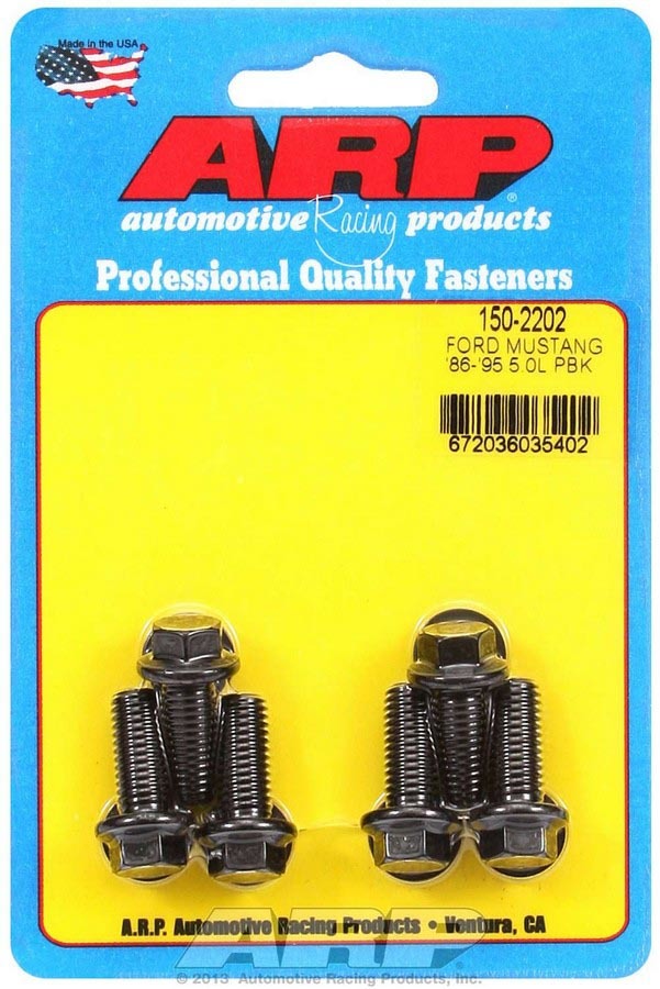 Pressure Plate Bolt Kit - High Performance Series - 8 mm x 1.25 Thread - Hex Head - Chromoly - Black Oxide - Small Block Ford - Kit