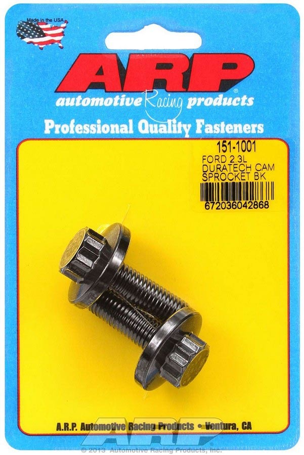 Camshaft Gear Bolt Kit - Pro Series - 10 mm x 1.50 Thread - 1.225 in Long - 15 mm 12 Point Head - Chromoly - Black Oxide - Ford 4-Cylinder - Kit