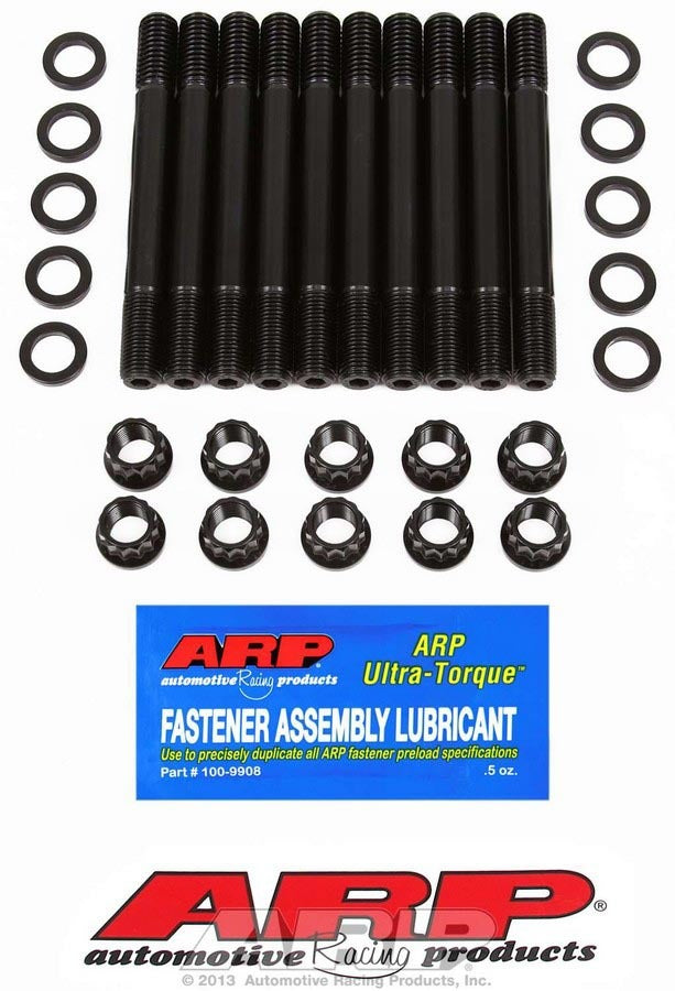 Cylinder Head Stud Kit - 12 Point Nuts - Chromoly - Black Oxide - Ford 4-Cylinder - Kit