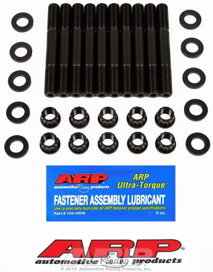 Main Stud Kit - 12 Point Nuts - 2-Bolt Mains - Chromoly - Black Oxide - Ford 4-Cylinder - Kit