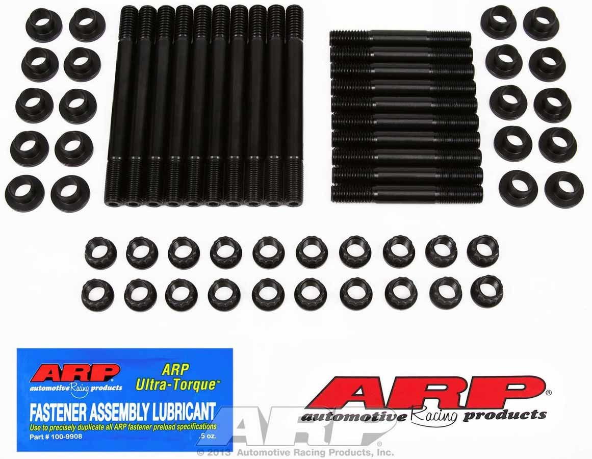 Cylinder Head Stud Kit - 1/2 in Studs - 12 Point Nuts - Chromoly - Black Oxide - Small Block Ford - Kit