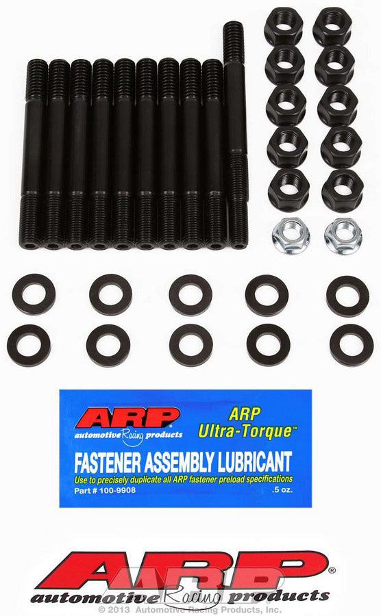 Main Stud Kit - Hex Nuts - 2-Bolt Mains - Chromoly - Black Oxide - Small Block Ford - Kit