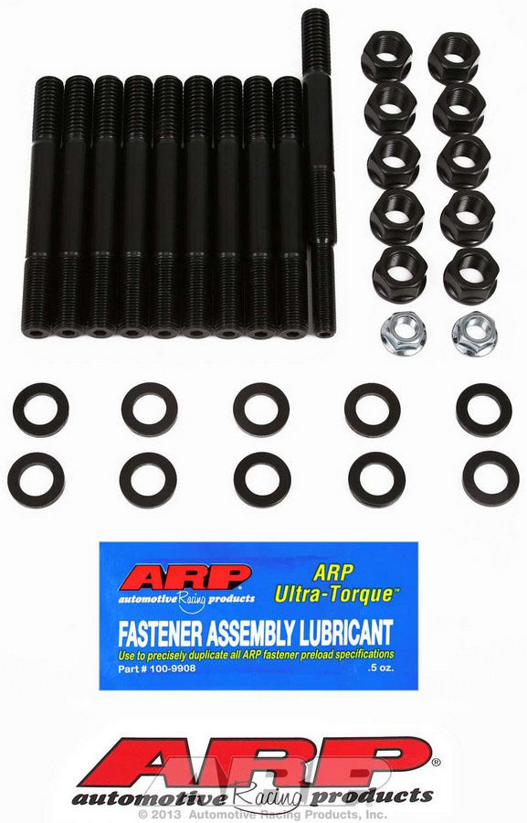 Main Stud Kit - Hex Nuts - 2-Bolt Mains - Chromoly - Black Oxide - Small Block Ford - Kit