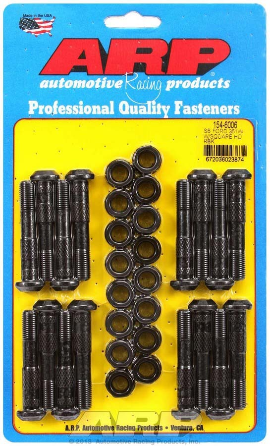 Connecting Rod Bolt Kit - High Performance Series - Chromoly - Square Head Bolt - Small Block Ford - Set of 16