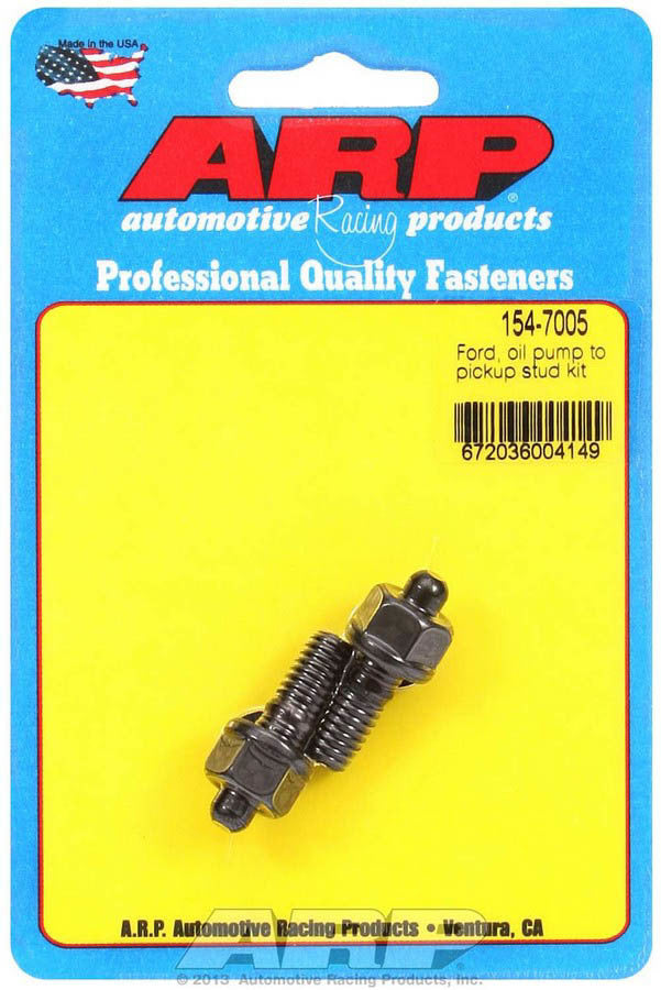 Oil Pump Stud - Hex Nuts - Chromoly - Black Oxide - Small Block Ford - Pair