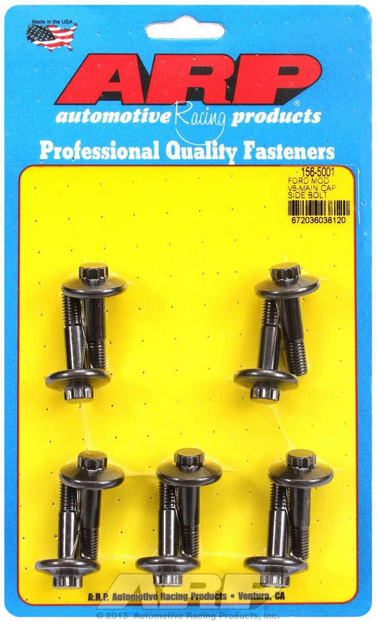Main Bolt Kit - Side Bolts - 12 Point Head - 8 mm Thread - 4-Bolt Mains - Chromoly - Black Oxide - Aluminum Block - Ford Modular - Kit