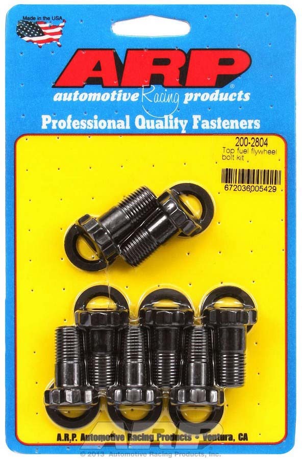 Flywheel Bolt Kit - Pro Series - 1/2-20 in Thread - 1.000 in Long - 12 Point Head - Chromoly - Black Oxide - Top Fuel - Set of 8