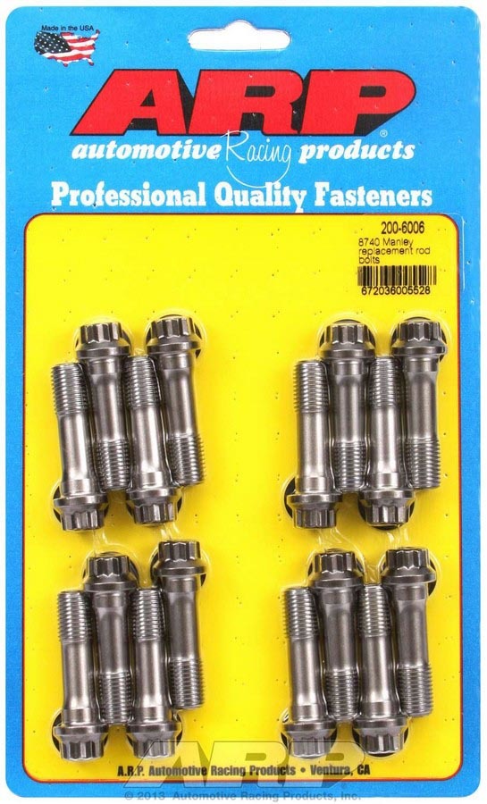 Connecting Rod Bolt Kit - High Performance Series - 7/16 in Bolt - 1.6 in Long - Chromoly - Washers - Manley - Set of 16