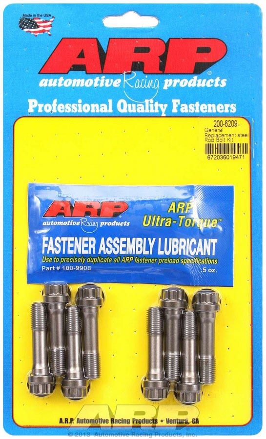 Connecting Rod Bolt Kit - Pro Series - 3/8 in Bolt - 1.6 in Long - ARP2000 - Universal Steel Rods - Set of 8