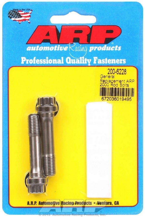 Connecting Rod Bolt Kit - Pro Series - 3/8 in Bolt - 1.75 in Long - ARP2000 - Universal Steel Rods - Pair