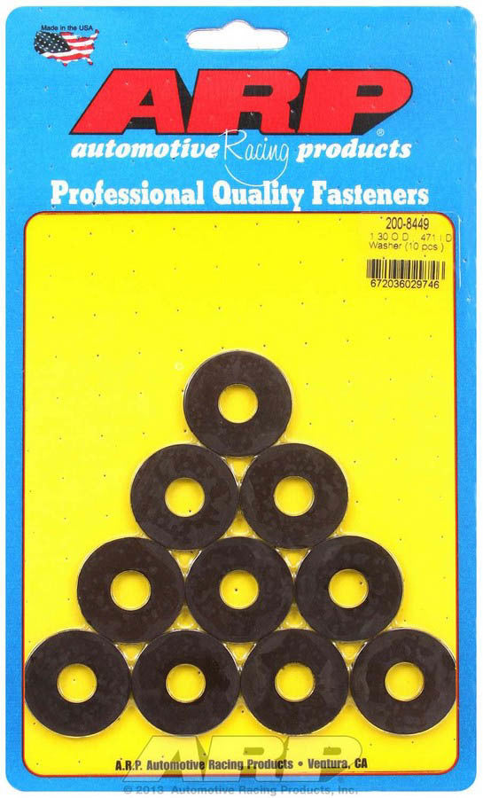 Flat Washer - Special Purpose - 0.471 in ID - 1.300 in OD - 0.120 in Thick - Chromoly - Set of 10