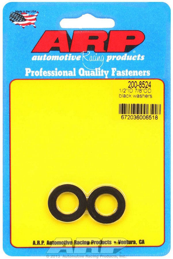 Flat Washer - Special Purpose - 0.5 in ID - 0.875 in OD - 0.120 in Thick - Chromoly - Black Oxide - Pair