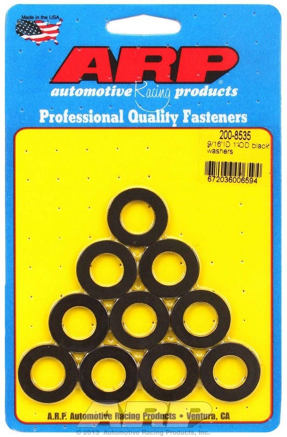 Flat Washer - Special Purpose - 0.563 in ID - 1.000 in OD - 0.120 in Thick - Chromoly - Black Oxide - Set of 10