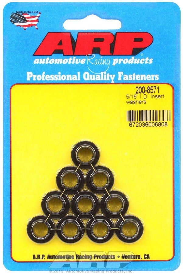 Head Bolt Washer - 0.625 in OD - 5/16 in Insert ID - 0.380 in Insert OD - Chromoly - Head Bolts - Set of 10