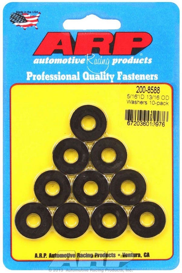Flat Washer - Special Purpose - 0.313 in ID - 0.813 in OD - 0.120 in Thick - Chromoly - Black Oxide - Set of 10