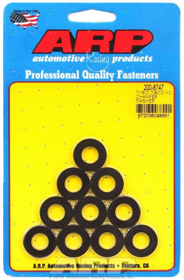 Flat Washer - Special Purpose - 0.438 in ID - 0.875 in OD - 0.120 in Thick - Chromoly - Black Oxide - Set of 10