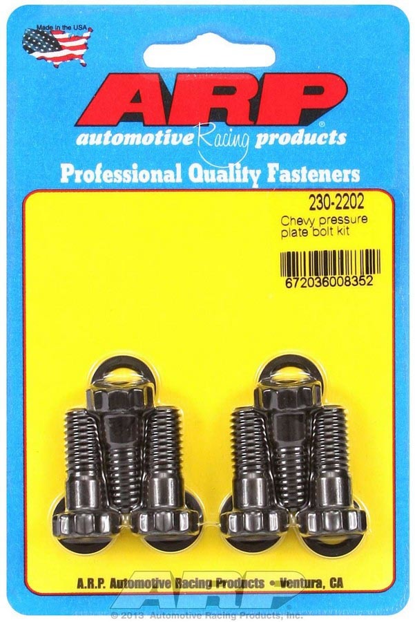 Pressure Plate Bolt Kit - Pro Series - 3/8-16 in Thread - Hex Head - Chromoly - Black Oxide - Chevy V8 - Kit