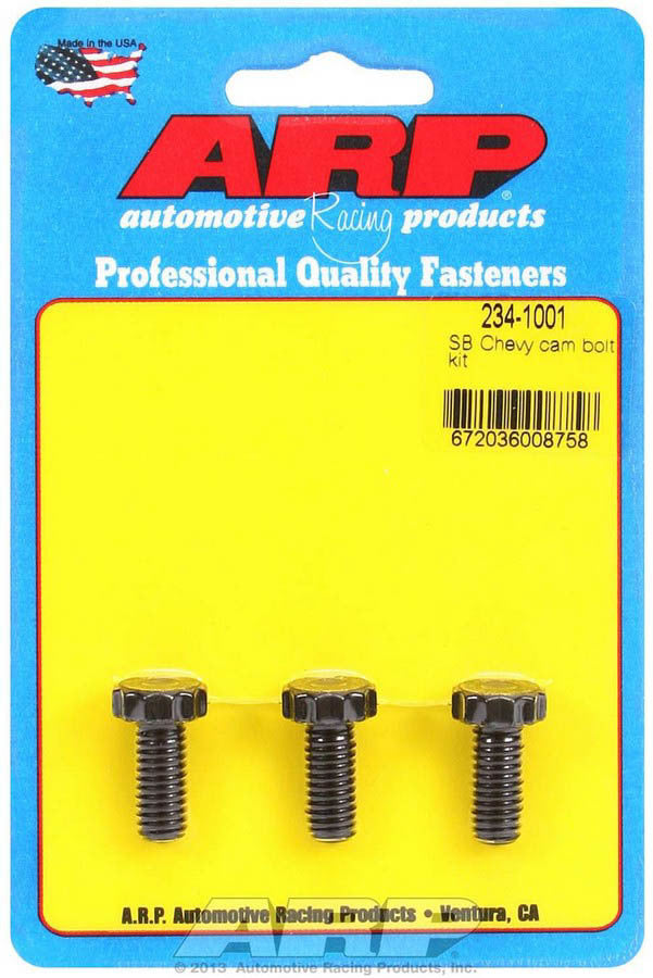Camshaft Gear Bolt Kit - Pro Series - 5/16-18 in Thread - 0.750 in Long - 1/2 in 12 Point Head - Chromoly - Black Oxide - Chevy V8 - Set of 3