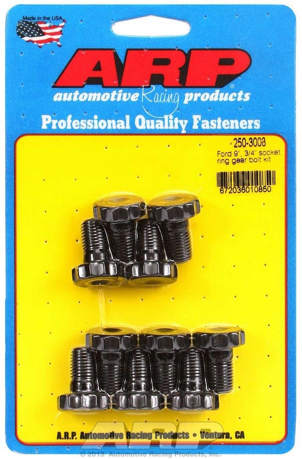 Ring Gear Bolt Kit - 7/16-20 in Thread - 0.75 in Long - 12 Point Head - Chromoly - Black Oxide - Ford 8.8 / 9 in - Set of 10