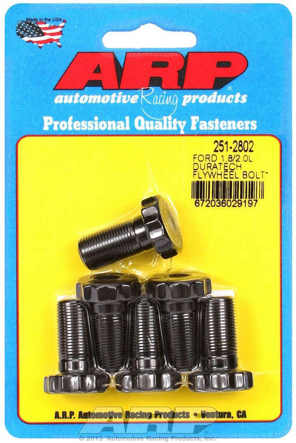Flywheel Bolt Kit - Pro Series - 12 mm x 1.00 Thread - 0.990 in Long - 12 Point Head - Chromoly - Black Oxide - Ford 4-Cylinder - Set of 6